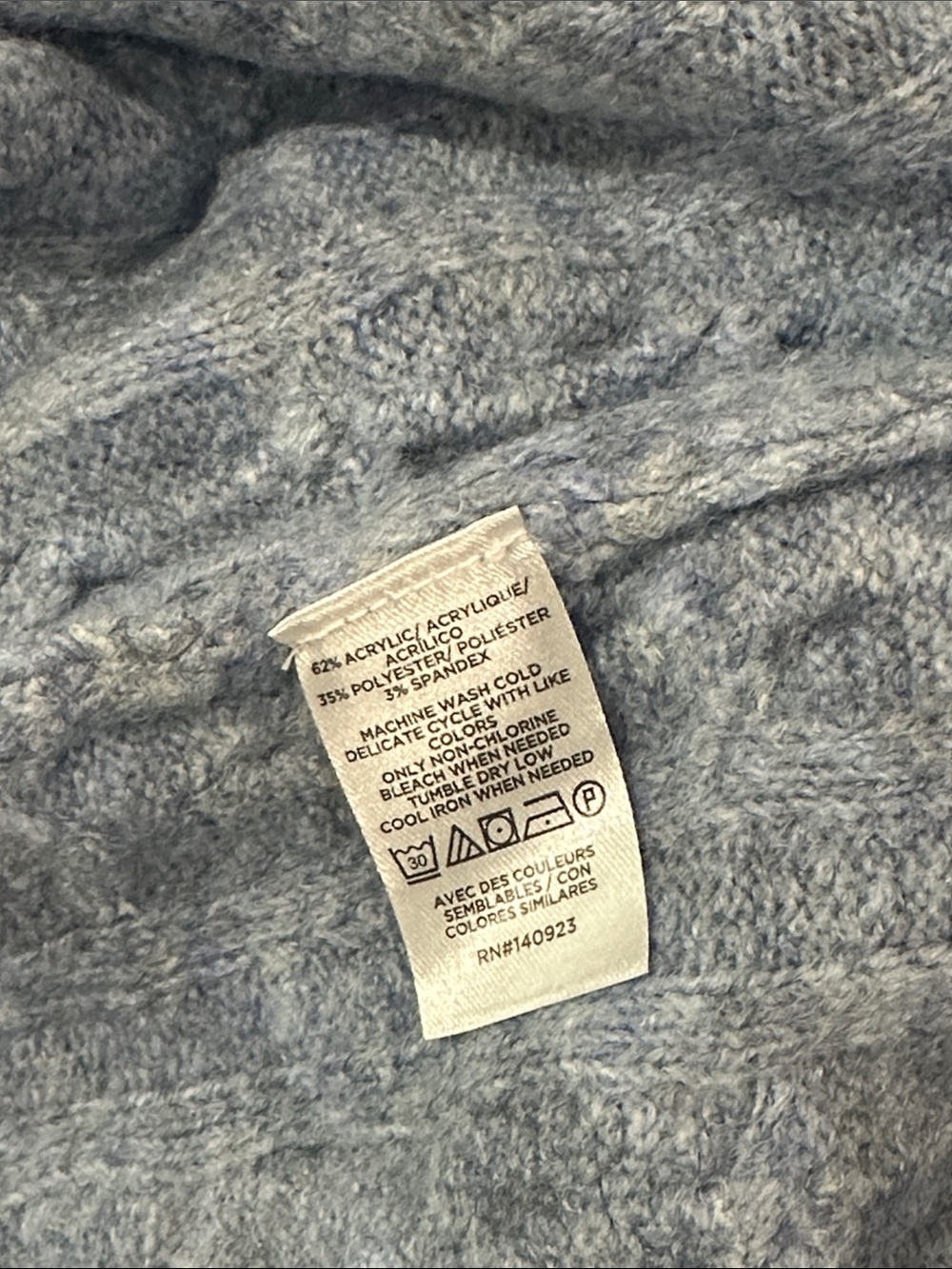Heathered Wide Sleeve Cable Sweater Size M - Picture 8 of 8